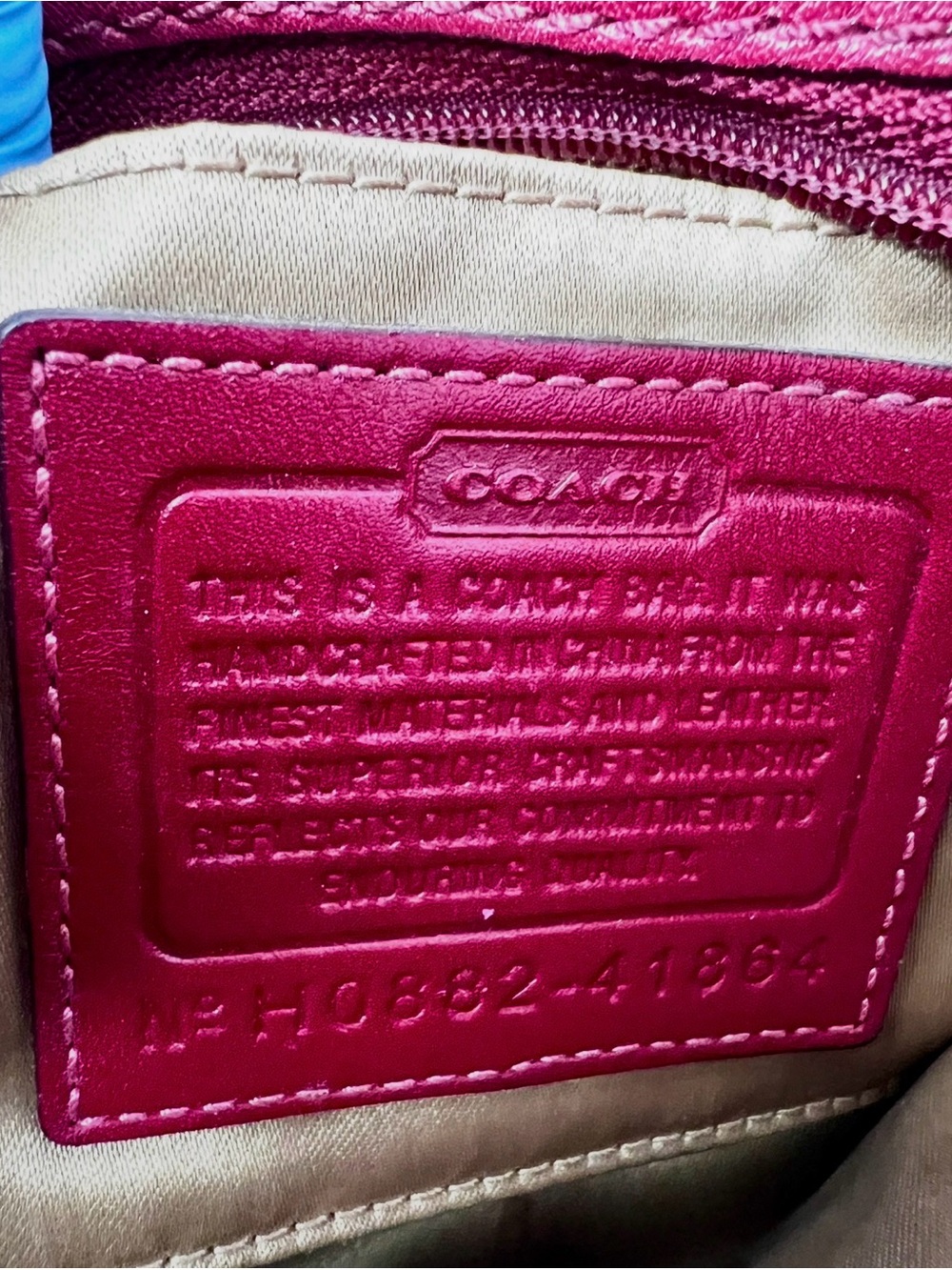 Coach Madison Maggie 41964 Red Leather Shoulder Bag Purse - Picture 8 of 14